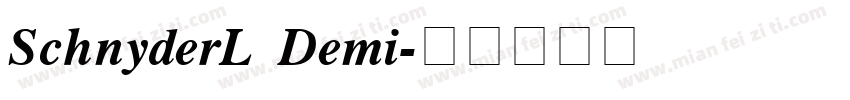 SchnyderL Demi字体转换